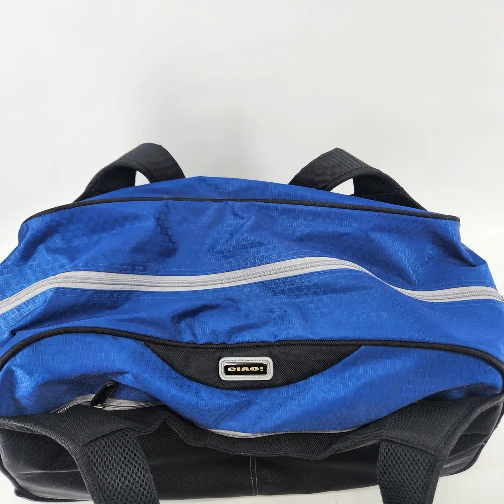 CIAO Rolling Duffel Bag 22 Inch Blue Black Wheeled Carry On Travel Luggage
